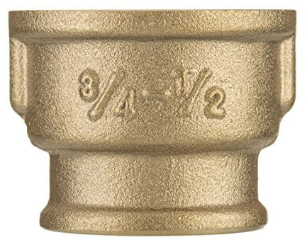 3/4 x 1/2 BSP Female Thread Pipe Reduction Muff Union Joiner Fitting Brass