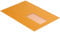 100 Stück, Farbige Briefumschläge, DIN C5, Haftklebung mit Abziehstreifen, Gerade Klappe, 130 g/qm Colorista, Mit Fenster, Orange, Blanke Briefhüllen