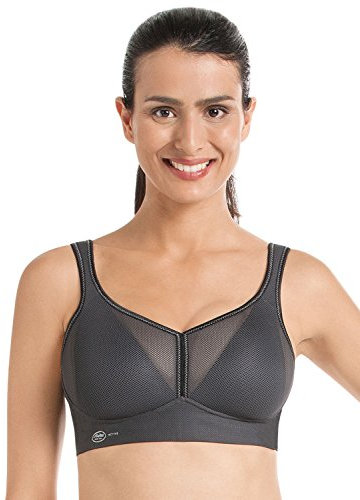 Anita Active Damen air Control DeltaPad Sport-BH, Grau (Anthrazit 408), 95B