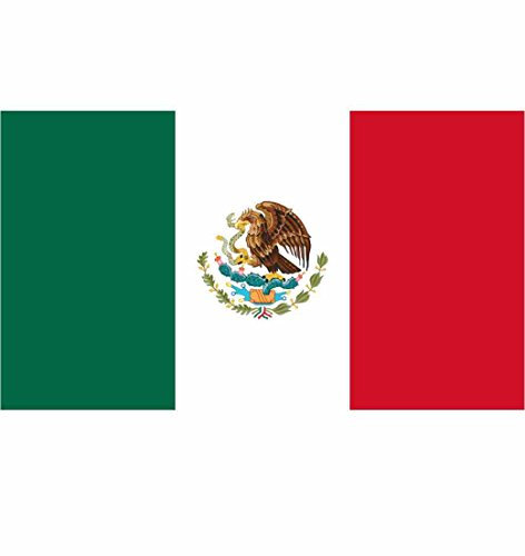 Drapeau Mexique 90 x 150 cm, en tissu de qualité