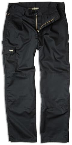 Apache Workwear Cargo Industry Trouser | Black | Size 38 Waist x 33 Leg | Multi Feature Pockets | Hammer Loop | Knee Pad Pocket