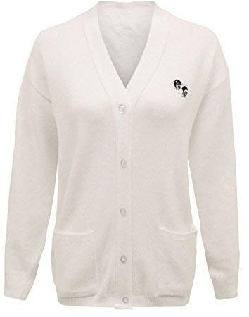 Bowlswear Ladies Woman's Lawn Bowling Bowls Pocket Cardigan Comfortable and Looks Great 2 Front Pockets Ribbed Hem and Cuffs (XXL) White