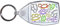 BadgeBeast.co.uk Knuckle Duster Pattern - Large Clear Plastic Key Ring