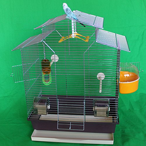 Vogelkäfig Vogelbauer Käfig IZA braun/Chrom
