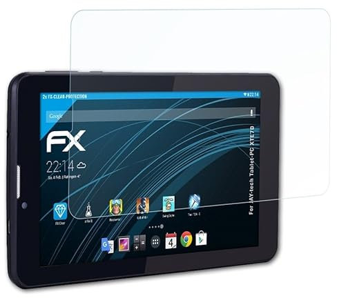 atFoliX Schutzfolie kompatibel mit JAY-tech Tablet-PC XTE7D Folie, ultraklare FX Displayschutzfolie (2X)