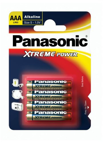 Pack of 4 AAA Panasonic Xtream Batteries