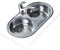 Teka DR-80 2C - Fregadero Circular Encastrado de 80 cm, Con 2 Cubetas, Profundidad de Cubetas 140 mm, Durabilidad y Calidad, Color Acero Inoxidable
