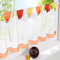 HongYa Kaffee Vorhang Voile Bistrogardine Küchen Gardinen B*H 150 * 60cm Orange
