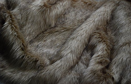 SUPER LUXUS Kunstfell Stoff Material - Langhaarige reh braun - Braun, 1Mtr - 150cm x 100cm