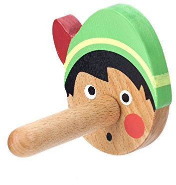 Kikkerland Holz Buchenholz Honest Boy Pinocchio Haken