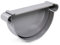 First Plast Fond de gouttière PVC demi-ronde Personnalisable-Gris-25