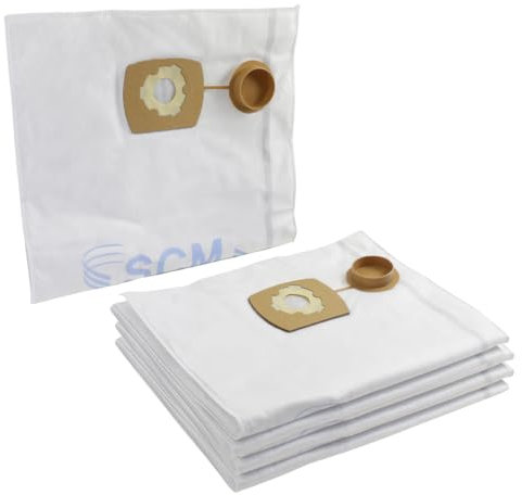 MisterVac compatible avec les sacs de rechange pour sac d'aspirateur SCM 5 pièces Kärcher NT 27/1 Me Professional SCM