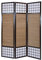 Homestyle4u 62, Paravent 3 teilig Dunkelbraun Bambus Sichtschutz Shoji Raumteiler Holz
