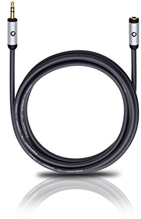 Oehlbach i-Connect J-35 EX Mobiles Audiokabel, 3,5 mm Klinken-Verlängerung schwarz 5.00 m