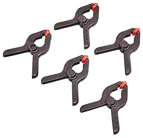 Amtech – Plastic Spring Clamps, Reinforced Body with Steel Spring, Pivot Pads for Even Pressure, Fast One-Hand Hold, 5pc, 2 (50mm)