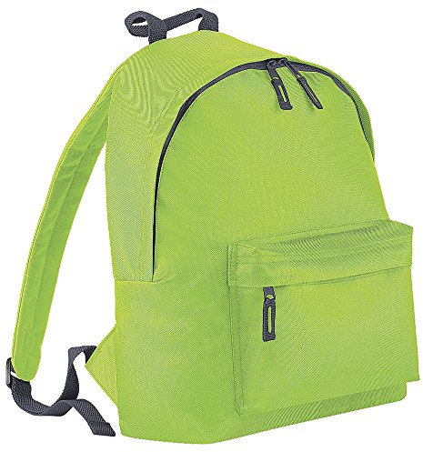 BagBase Fashion Backpack - Size Lime Green/Graphite grey -