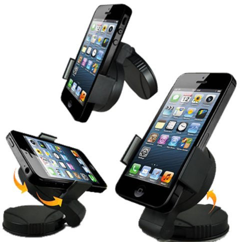 A&M A & M Universal KFZ-Halterung für Windschutzscheibe/Armaturenbrett, Halterung Für iPhone 4S/5/Samsung Galaxy S2/S3/S4/HTC One/Sony Xperia/Nokia/LG/GPS Tomtom/Garmin (Import)