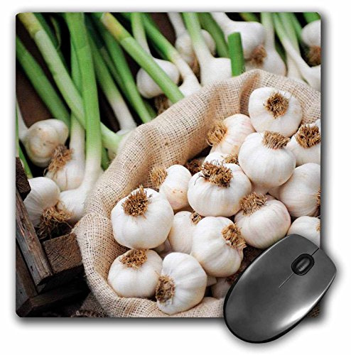 3dRose mp_210184_1 8 x 8 A Bag Filled with Fresh Garlic. Mouse Pad