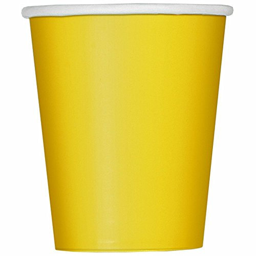 3X Pack of 14 x Sunflower Yellow Paper Party Cups (9oz)