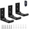 3 Pcs Foldable Wall Hook, Invisible Folding Aluminum Alloy Wall Mount Headphones Holder, Creative Clothes Hanger for Kitchen Bathroom Bedroom (Black)
