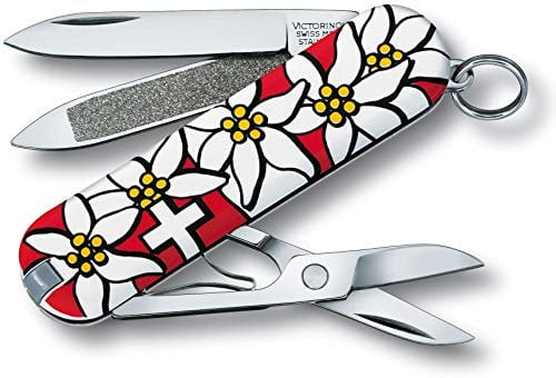 Victorinox Classic, 58 mm, Schweizer Taschenmesser, Edelweiss, Blister