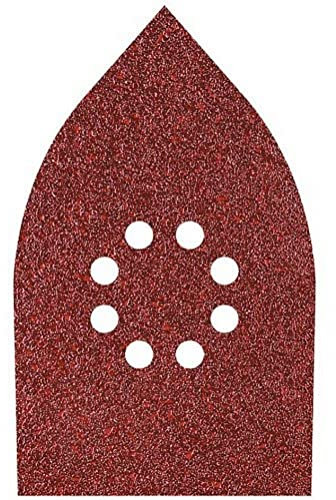 wolfcraft 1755000 - Lot de 10 Disques Abrasifs Auto-Agrippants pour Bois/Métal - 107x175mm