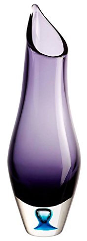 Blumenvase, Blütenvase, Glas Vase Calla, violett, 33,5 cm, moderner Style (Art Glass Powered by Cristalica)
