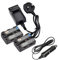 DSTE 2pcs NP-FM50 Rechargeable Li-ion Battery + Charger DC01U Compatible with Sony NP-FM30,NP-FM51,NP-QM50,NP-QM51,NP-FM55H,CCD-TR108,CCD-TRV740,CCD-TRV96K,DCR-DVD100,DCR-DVD101,DCR-DVD200,DCR-DVD201