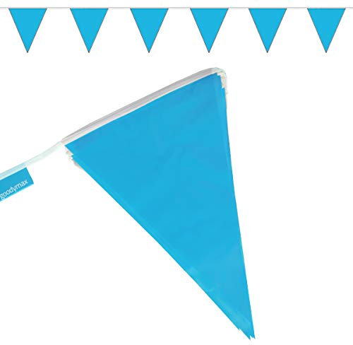 Goodymax® Wimpelkette 10 m Himmelblau - viele weitere Farben & Farbkombinationen zur Auswahl