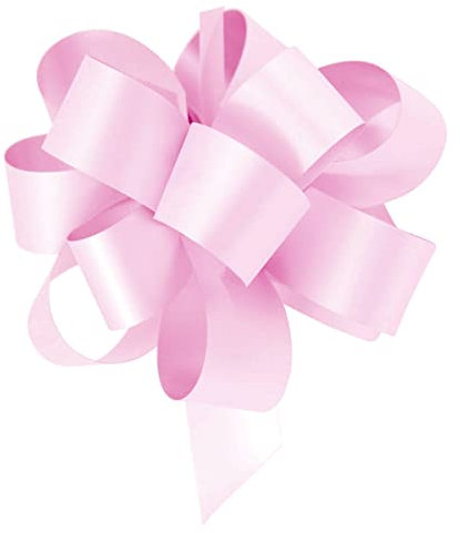 Pull Bow Ribbons - Pack of 10 (Baby Pink)