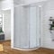 AQUABATOS® 90x90x185cm Duschkabine Viertelkreis Runddusche Duschwand Glas halbrund Dusche mit Schiebetüren | 6mm ESG Sicherheitsglas | Profilfarbe Silber matt | Radius: 55cm | ohne Duschwanne