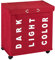 WENKO Wäschesammler Trivo Rot, Stabiler Wäschekorb mit Vier leichtgängigen Rollen und Deckel, 116 l Stauraum und DREI Fächer, (B x H x T): 56 x 60 x 35 cm, Aufschriften Dark, Light, Color