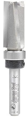 Amana Tool - 45460-3DS Carbide Tipped Down Shear Face Plunge Template 1/2 Dia x 1 4 in