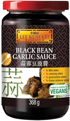 Lee Kum Kee Schwarze Bohnen-Knoblauch-Sauce – Würzsauce aus schwarzer Bohnenpaste und Knoblauch – 1 x 368 g