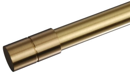 Liedeco Endstück Zylinder für Gardinenstangen INOX ø 20 mm | 1 Stück | Messing-Massiv