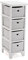 Versa Ohai Mueble para el Baño Auxiliar, Cajonera con 4 cajones para almacenaje, Medidas (Al x L x An) 72 x 30 x 25 cm, Madera, Color Blanco