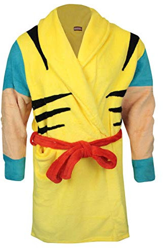 Marvel Wolverine Yellow Fleece Bathrobe