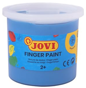 Jovi - Finger Paint, Finger Paint, 125 ml, Blue, 100% Washable, Natural Ingredients, Gluten Free (56021)