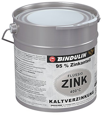 Flüssig-Zink Dose Farbe: silber inkl. 4er Set Pinsel und Drahtbürste (2,5 Kilogramm)