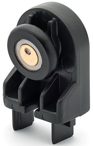ShowerPart Single Shower Door Roller/Runner E1 21mm Wheel Thickness 5mm Height of Unit 46.5mm Width 27.5mm Depth of Unit 17mm Shower Door Wheels 1x