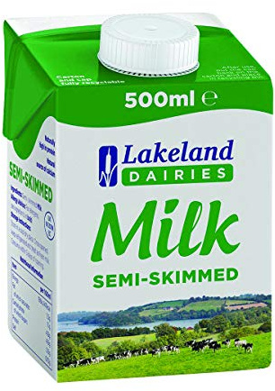 Lakeland Semi-Skimmed Milk 500ml (Pack of 12)