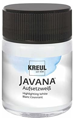 Kreul Javana Blanca para Pinturas, 50 ml, Color cremoso y Seda, no Fluye