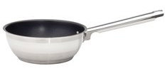 Kasserolle - Stieltopf - Edelstahl - Antihaft - Ø 21 cm - Grifflänge 21 cm - 1,7 Liter - Aluminiumboden 5 mm