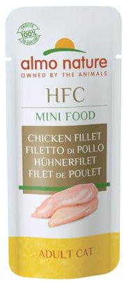 Almo Nature HFC Mini Food Nassfutter für Erwachsene Katzen Hühnerfilet - Beutel 3 g.