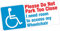 Do Not Park Too Close Wheelchair Access Disabled Blue Badge Vinyl Car Sticker