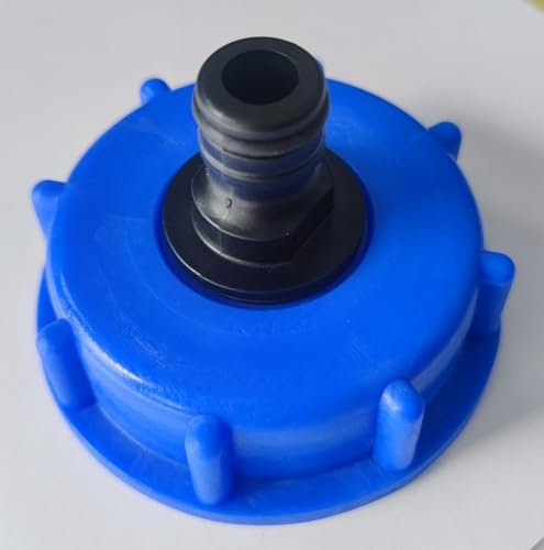 IBC Container Adapter für Regenwassertank mit Schlauchanschluß gängige 1/2 Schlauchkupplung kompatibel