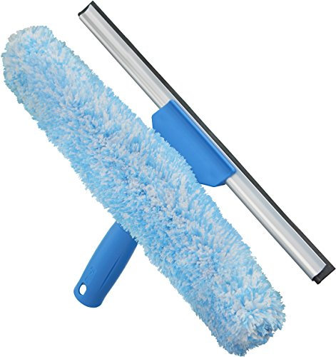 Unger Professional Microfiber Window Combi: 2-in-1 Professional Squeegee and Window Scrubber, 14