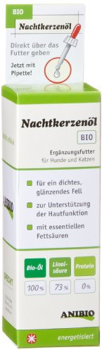 Anibio Nachtkerzenöl 50 ml Ergänzungsfutter für Hunde und Katzen, 1er Pack (1 x 0.05 l)