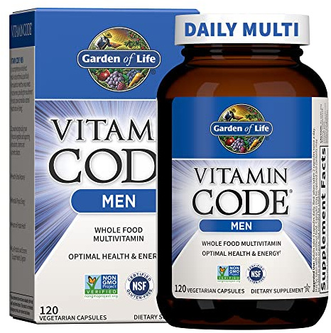 Garden of Life Vitamin Code Mens Multivitamin with Probiotics, 120 Capsules