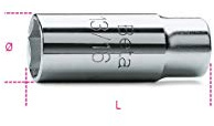 Beta 956C 14 - Zündkerzeneinsätze mit Innenvierkantantrieb 1/2”